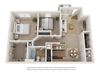 Two Bedroom, One Bathroom B